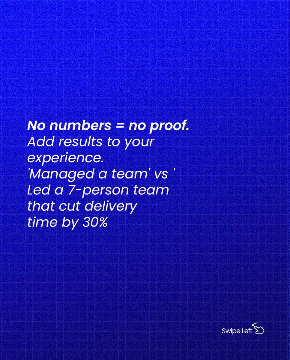 ifystribe's tweet image. A recruiter spends just 6 seconds on your CV.

Your entire career, achievements, and potential, judged faster than pouring a glass of water.

The real question isn’t “Is my CV good?”
It’s “What does the recruiter actually see in those 6 seconds?”
#tyla #happynewweek