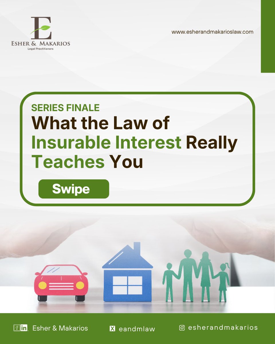 eandmlaw's tweet image. After everything in this series, one question remains:

What do you truly stand to lose?

This final post highlights why insurance is not just about paying premiums, but proving real exposure to loss.

Swipe through to see the key takeaway.

#InsuranceLaw #legalInsight