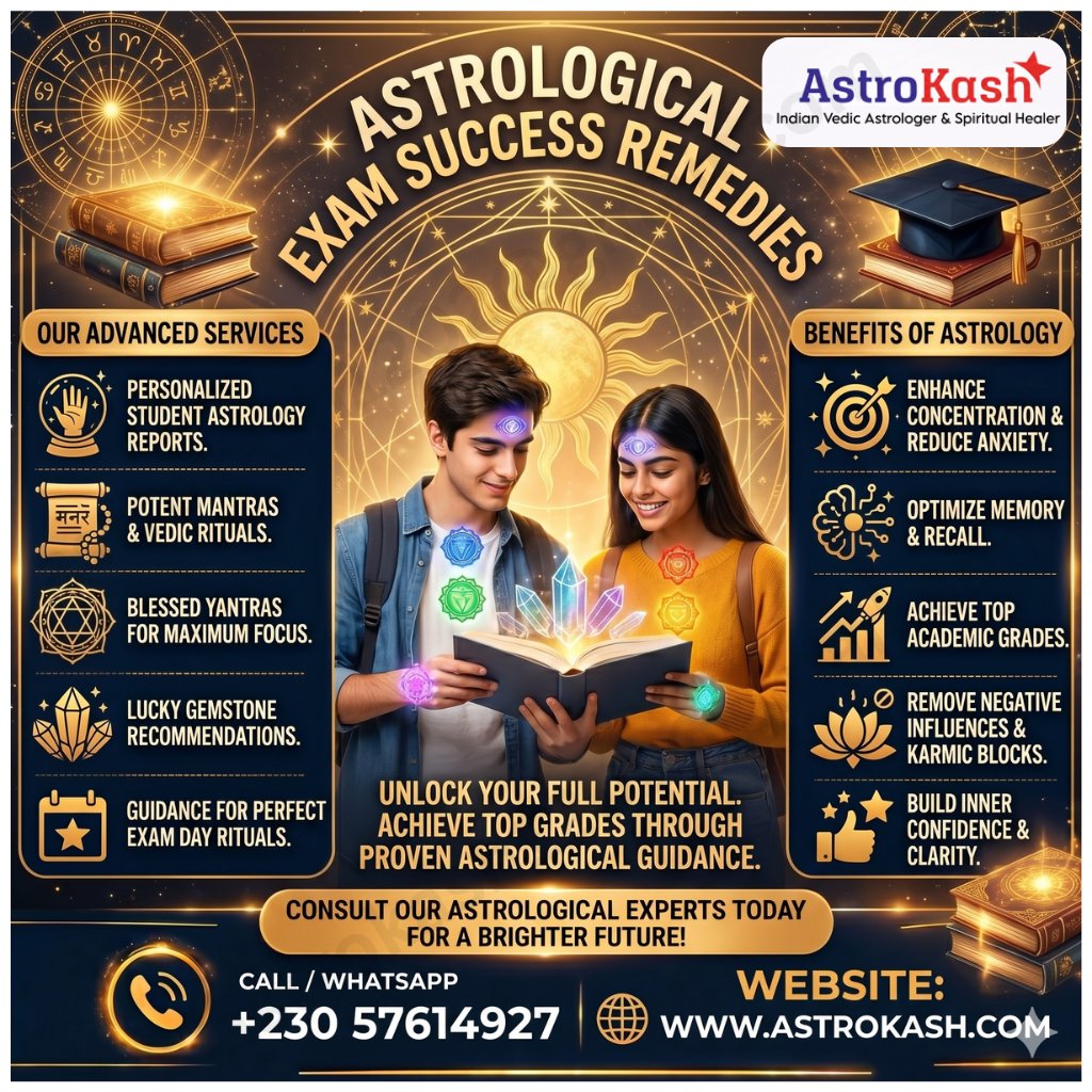 astrokashh's tweet image. Exams coming up? Boost your focus, memory, and confidence with powerful astrological remedies. #ExamSuccess #StudentLife #AstrologyHelp #StudyMotivation #FocusAndWin #AstroKash #SuccessTips #ConfidenceBoost