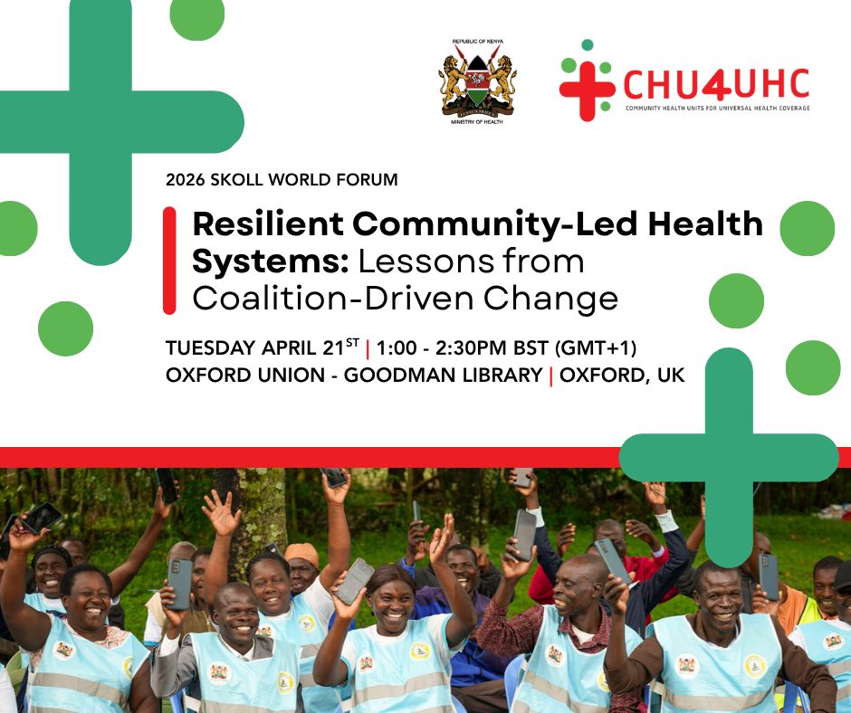 Chu4Uhc's tweet image. #DDay 🎉🎉
Join us today at #SkollWF as we explore lessons from a 20+ member coalition strengthening health systems in Kenya in partnership with @MOH_Kenya.
📅 Apr 21st, 2026
⏲️ 1–2:30 PM BST
📍 Oxford Union
Secure your spot &amp;amp; register here: luma.com/rogl0qbn