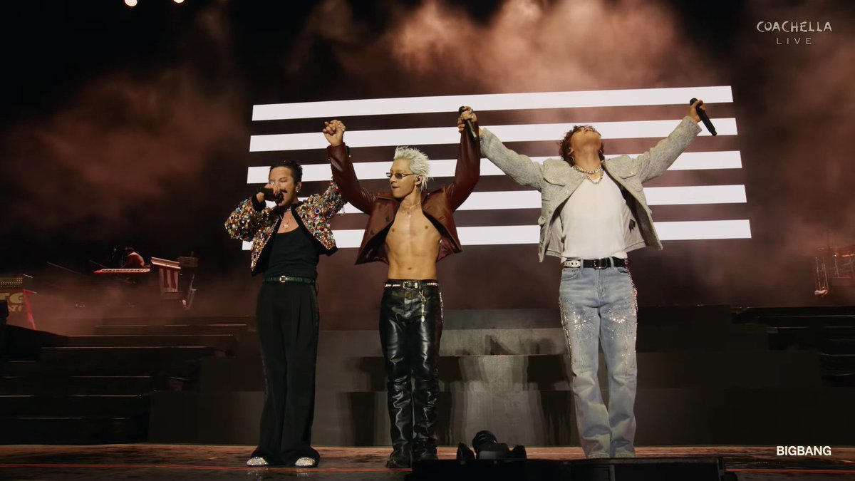 BuzzingPop's tweet image. Big Bang announces their 20th anniversary tour during #Coachella, kicking off this August.