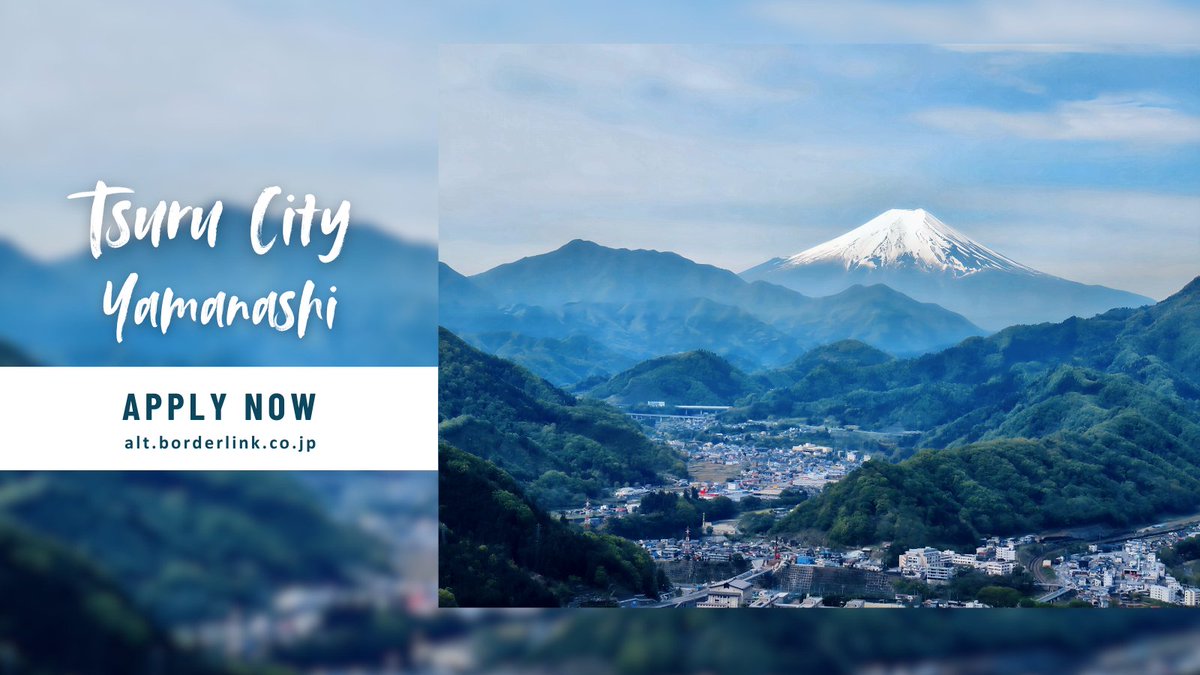 Borderlink's tweet photo. 🌄 [Immediate Start] – Tsuru, Yamanashi
Experience life surrounded by nature in Tsuru, where scenic mountain views, and a peaceful pace offer a refreshing escape from the city. Enjoy fresh air, local charm, and easy access to iconic spots near Mount Fuji.
https://t.co/8HwxK2Nt4R https://t.co/Hr3HsWS7Bg