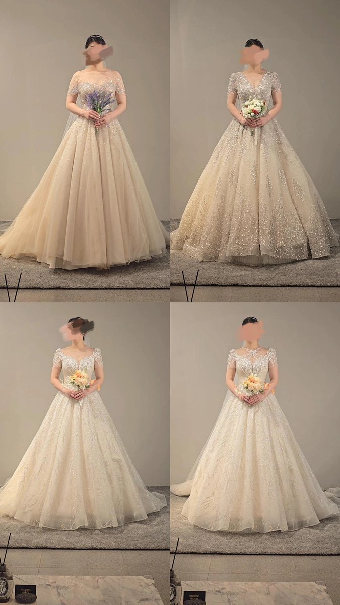 ___bunny99___'s tweet photo. \結婚式準備~ドレス選び1回目👗💍/
暗いホールなので本式はビーズの予定✨
どれも綺麗で迷う…🥺
最終決定は結婚式の3週間前です♡
#日韓夫婦 #韓国結婚式 https://t.co/HUp4PYdogz