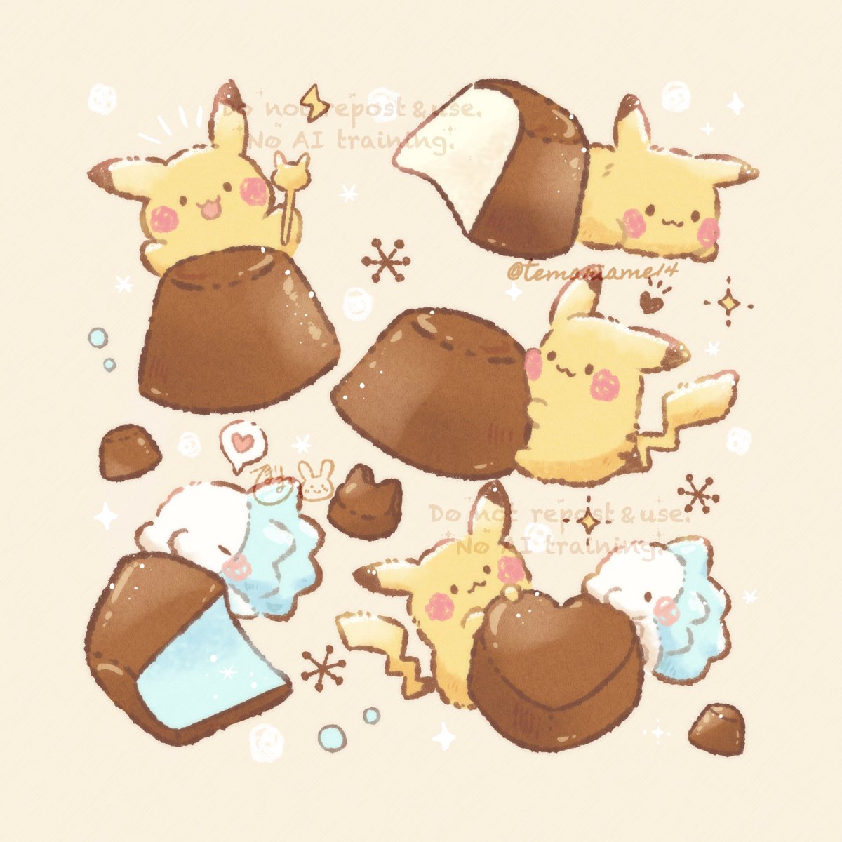 temariame14's tweet photo. ピノとピカハミちゃん🍫❄ https://t.co/A09BcCWZHf