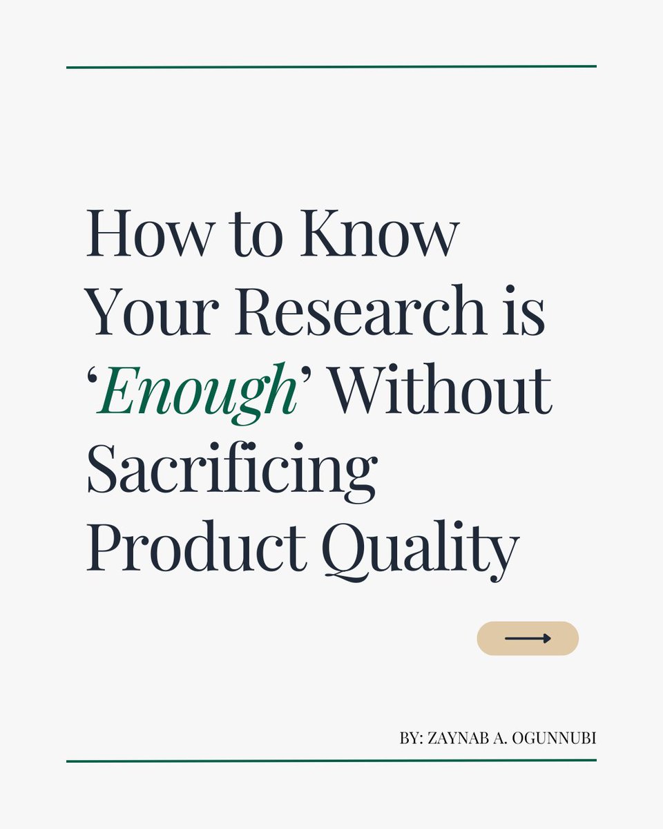 slimfit_zee's tweet image. "Should we run one more study?"

Maybe.

Or maybe you already have what you need, and you're just hesitating to move forward.

Here's how to tell when your research is sufficient *and* still reliable.

#ux #research #Tips #uxr #researchtips #uxresearch #Startups #productteams
