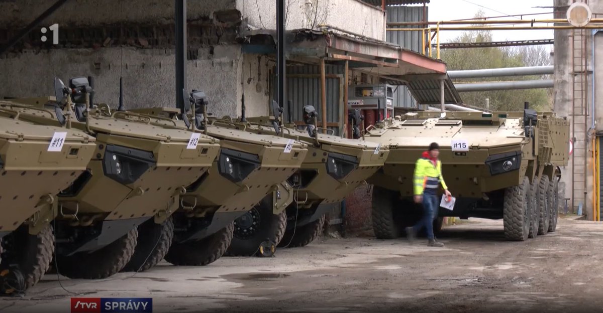 praisethesteph's tweet image. 🇸🇰#Slovakia: Footage from the production facility of CSM Industry, which is manufacturing Patria XP 8x8 AFVs for the Slovak Armed Forces (OSSR).

Currently, 15 Patria vehicles have been completed and are awaiting final assembly and turret integration before being sent to the army
