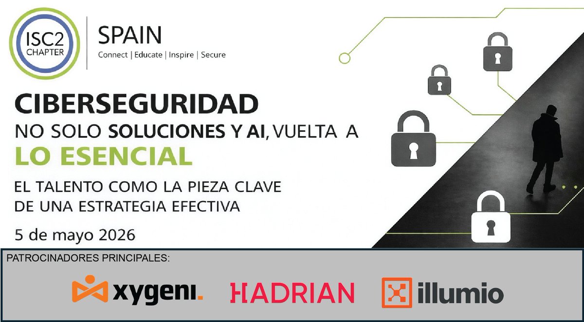 xygeni's tweet photo. Last call 🚨 @ISC2  Spain Chapter, Madrid

📅 May 5th · 🕒 15:30
📍 Calle del Gral. Ramírez de Madrid, 23
Real conversations on what actually works in cybersecurity.

See you there 👇
 https://t.co/zGOttlq5mg

#CyberSecurity #AppSec #ISC2 #Madrid https://t.co/62LqIdVlNT