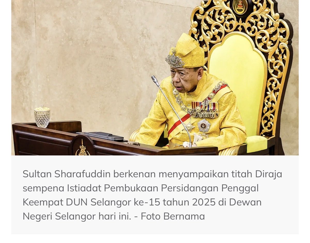 ekstensialsial's tweet photo. SULTAN SELANGOR TEGUR KERAJAAN NEGERI

“Isu banjir yang telah berpuluh kali beta nasihatkan untuk diselesaikan dengan segera. Namun malangnya, nasihat beta tidak dipeduli dan tidak diambil berat, diibaratkan seperti mencurah air ke daun keladi sahaja”

“Beta difahamkan bahawa setiap tahun akan ada peruntukan dari belanjawan negeri bagi mengatasi masalah banjir namun tiada hasil berkesan dapat dilihat hingga hari ini. Banjir tetap berlaku di beberapa kawasan terutama di kawasan perumahan…sehingga menyusahkan rakyat beta” - Sultan Sharafuddin
⚡️⚡️
