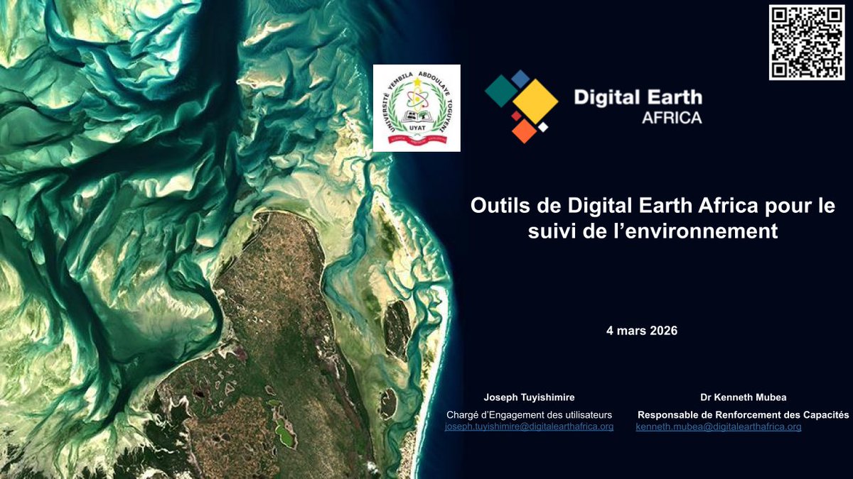 DEarthAfrica's tweet image. 81 students, researchers &amp;amp; staff at the University of Fada N'Gourma got their first look at what DE Africa's satellite tools can show about their own landscapes. This is what building the next generation of Earth observation skills looks like: bit.ly/4evXz51

#EO