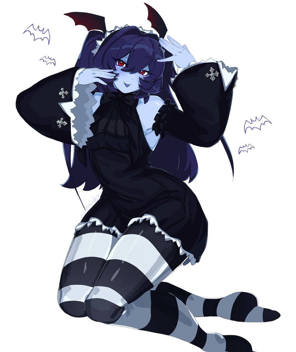 Her name is Macaron and she's blue for an amazing reason 🦇