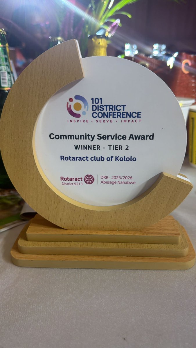 rotaractkololo's tweet image. The Warriors did it! 🎉💪🏽

We’ve been honored with a Community Service Award—a proud moment that reflects our passion for service and impact in the community.

On to even greater impact! ✨

#WarriorsInAction #ServiceAboveSelf #UniteForGood #RotaryEyamba #WeAreRoraract 

@Rotary