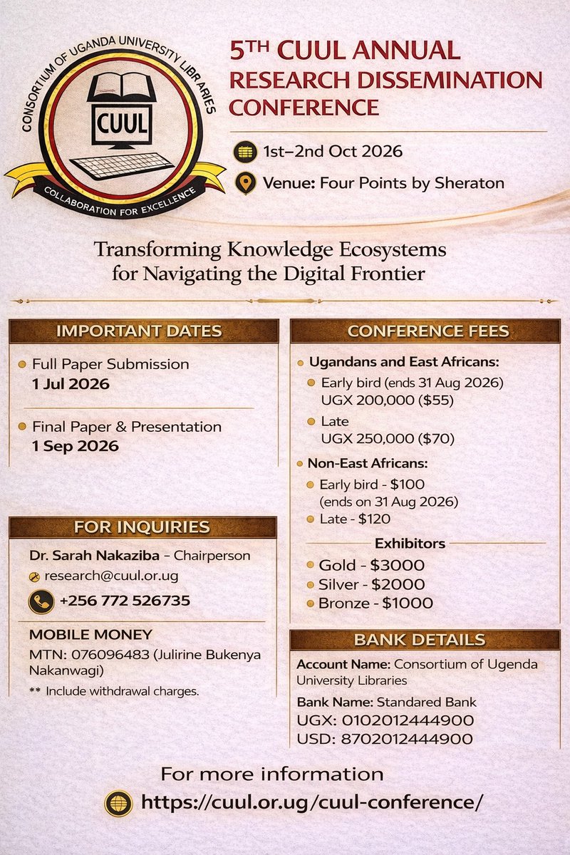 Consortium of Uganda University Libraries tweet media