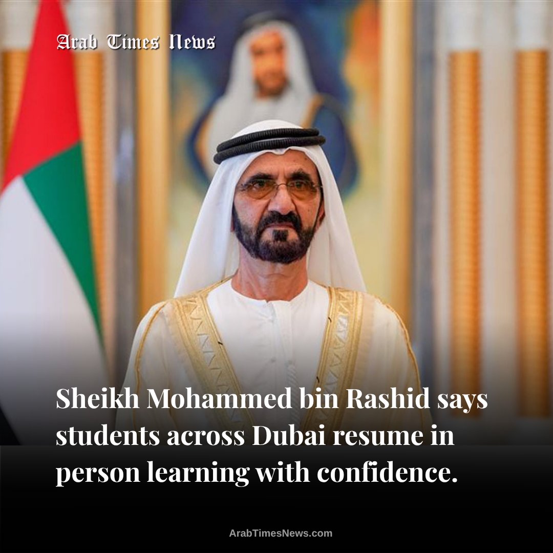 arabtimesnews's tweet image. His Highness Sheikh Mohammed bin Rashid said students across all universities and schools in Dubai have resumed in person learning, reaffirming that the UAE continues to advance in education and national development despite regional challenges. Photo: Emirates7

#Dubai #Education