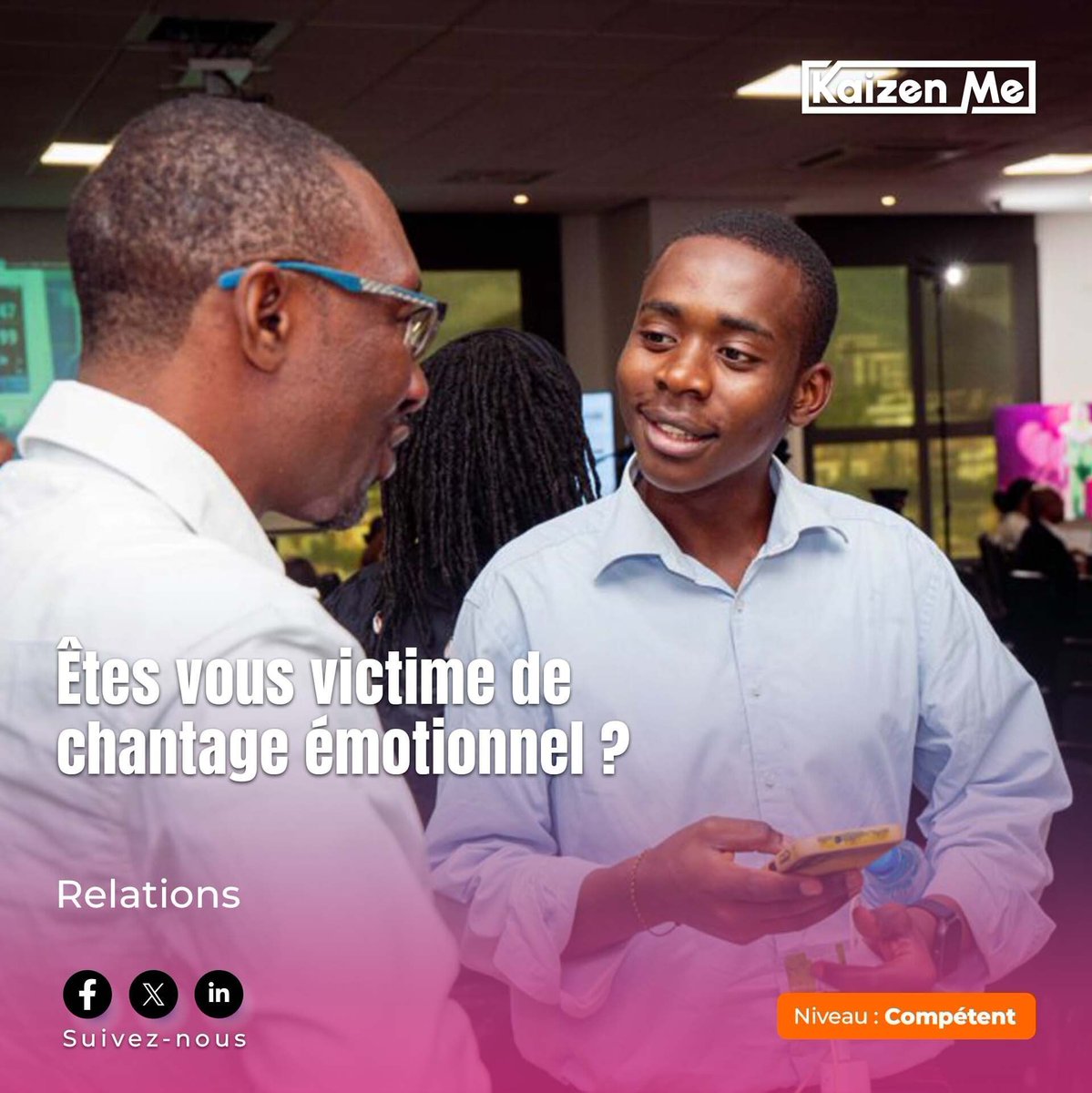 KaizenMeX's tweet image. Dire non ne devrait jamais provoquer une crise.

Si c’est le cas… regarde la relation.
👉 kaizenme.cm/etes-vous-vict…

#Respect #Limites #KaizenMe