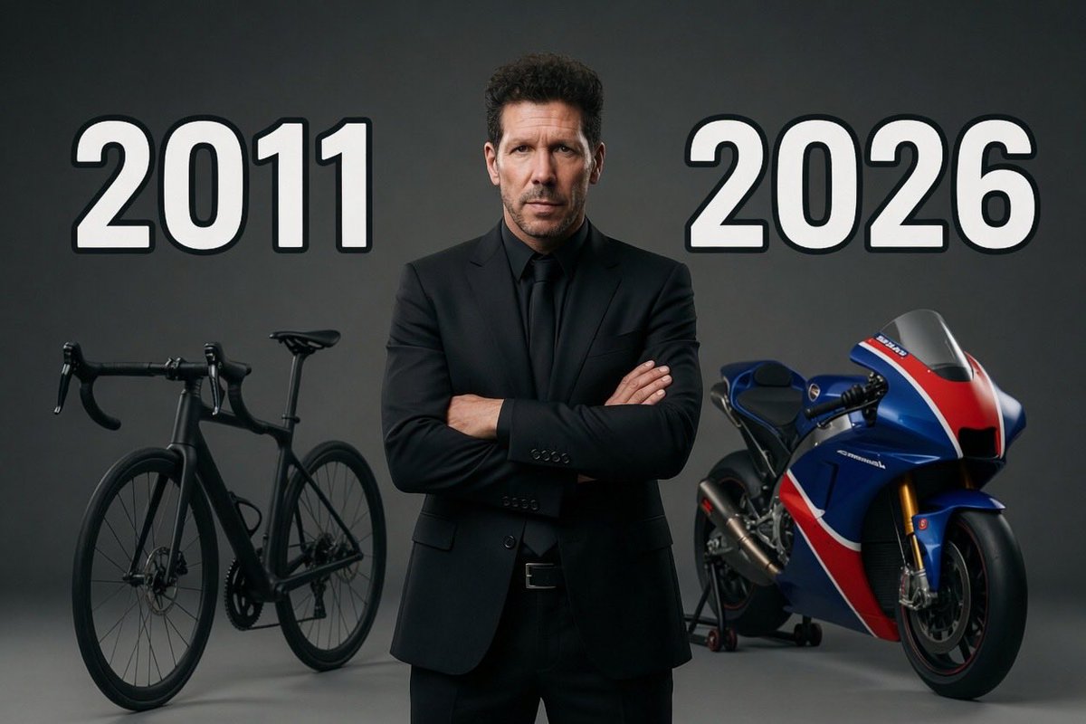 jc_sampaio's tweet photo. Simeone encontró una bicicleta. Con el paso de los años, ha ido haciéndole mejoras (siempre que el dueño lo permitía) y la convirtió en una moto de competición

Comparar a Simeone con otros entrenadores a los que directamente le dieron una moto al llegar, es injusto

Perspectiva. https://t.co/QIyldSg5sq