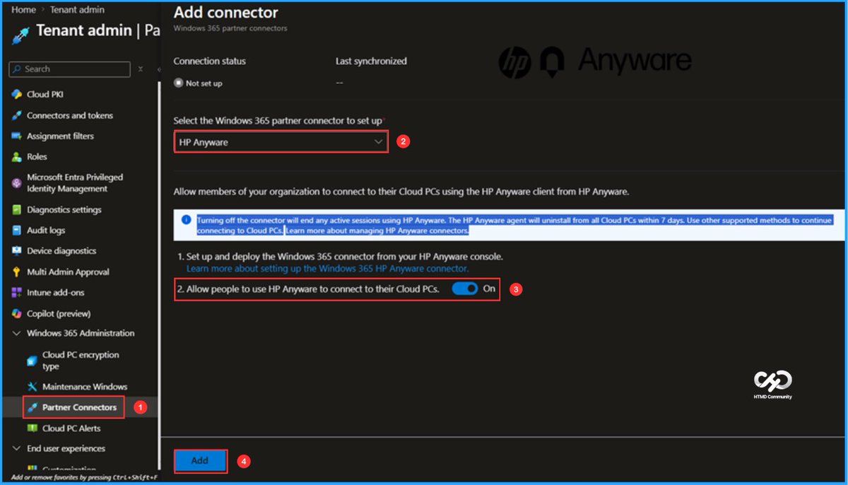 htmdcommunity's tweet image. How to Add Windows 365 Partner Connectors in Microsoft Intune - anoopcnair.com/how-to-add-win…
#Windows365 #MSIntune #Intune #PartnerConnectors #HPAnywhere #Omnissa #Citrix #HTMDCommunity