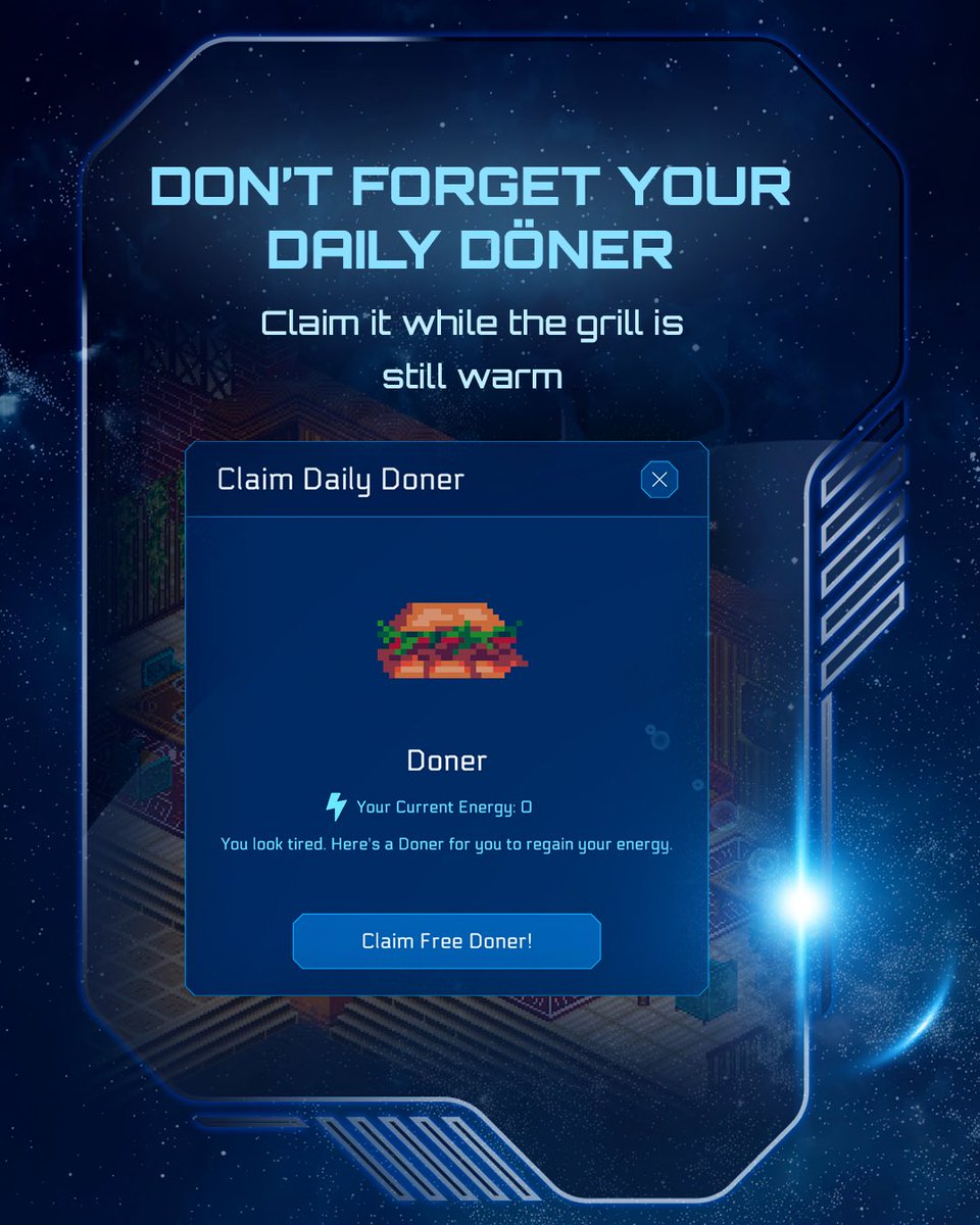 orionsgatestdio's tweet image. Recharge with one bite 💥
Stop by Döner house. 🌯
Start now!

🎮 orions.life

#orionslife #web3 #p2e