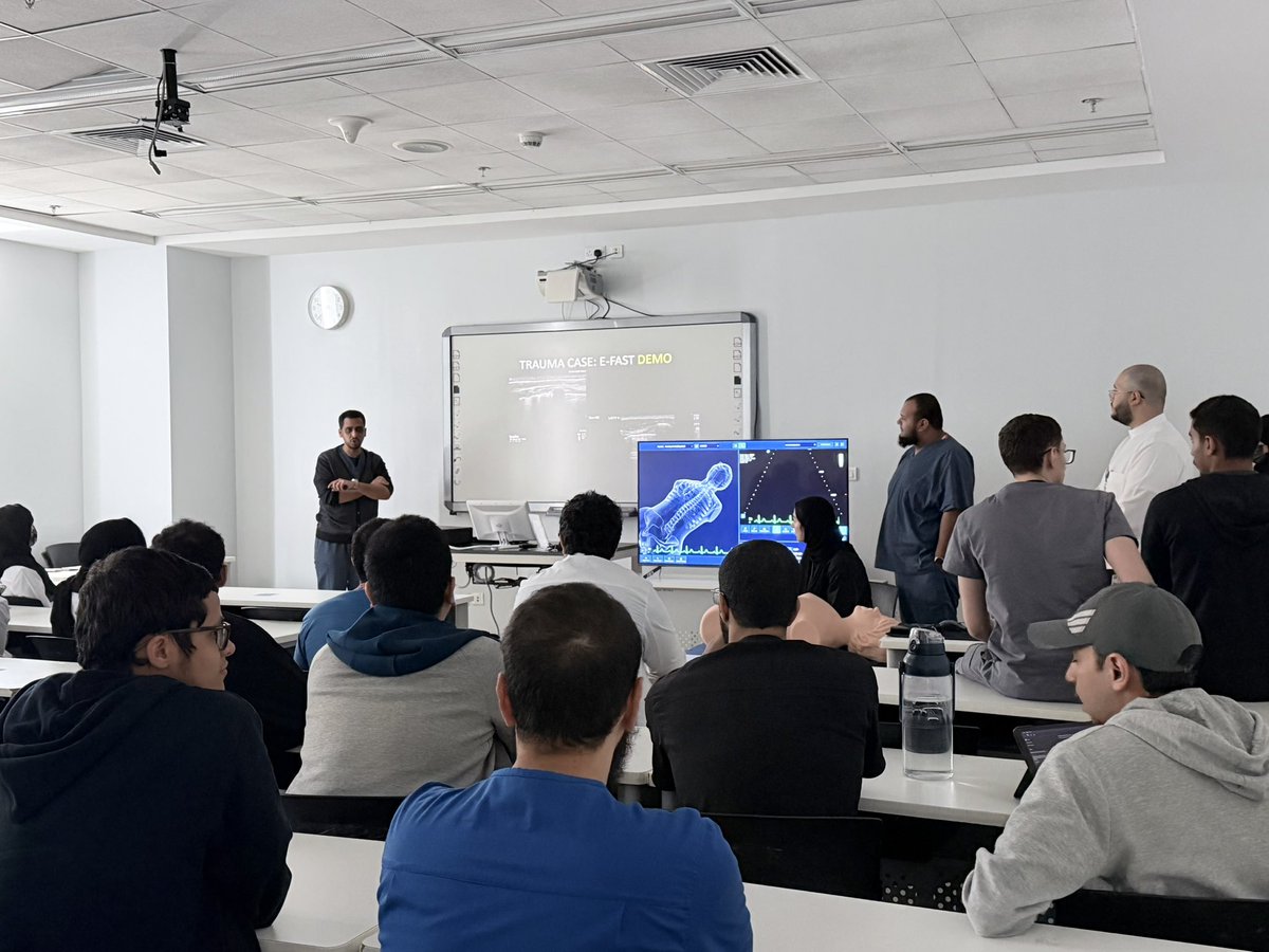 jcsc_ksau's tweet image. Ultrasound session for undergraduate students 🔍

Hands-on training to build early clinical skills and confidence in real-time diagnosis.

#Ultrasound #POCUS #MedicalEducation #Simulation