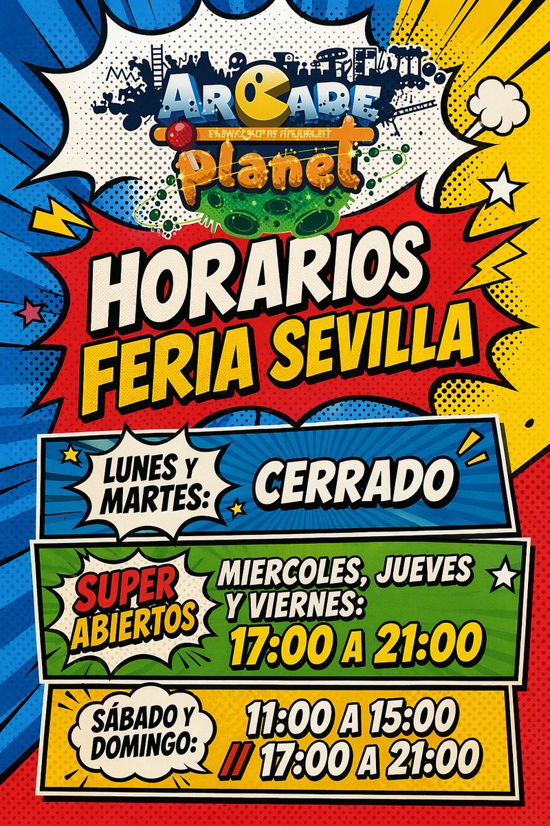 En la feria tenemos nuestros horarios normales. Los recordamos por si acaso.