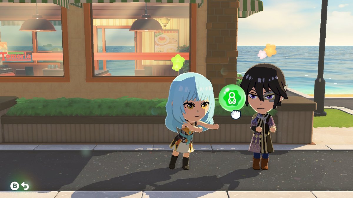 今まで島の誰ともかかわりあいのなかったクジがブーケさんを見た瞬間興味を持って初めての友達を作っていたのでびっくりしました。
頭につけるお花とかあるのかな～。