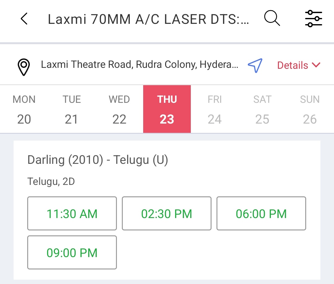 SHAMSHABADPBFC's tweet photo. Shamshabad Laxmi Theatre #Darling4K Booking Open Go Grab Your Tickets🎟️BookMyShow https://t.co/KTxZKZyNn8  #DarlingReRelease #Prabhas‌ https://t.co/DQtzhmZTBC