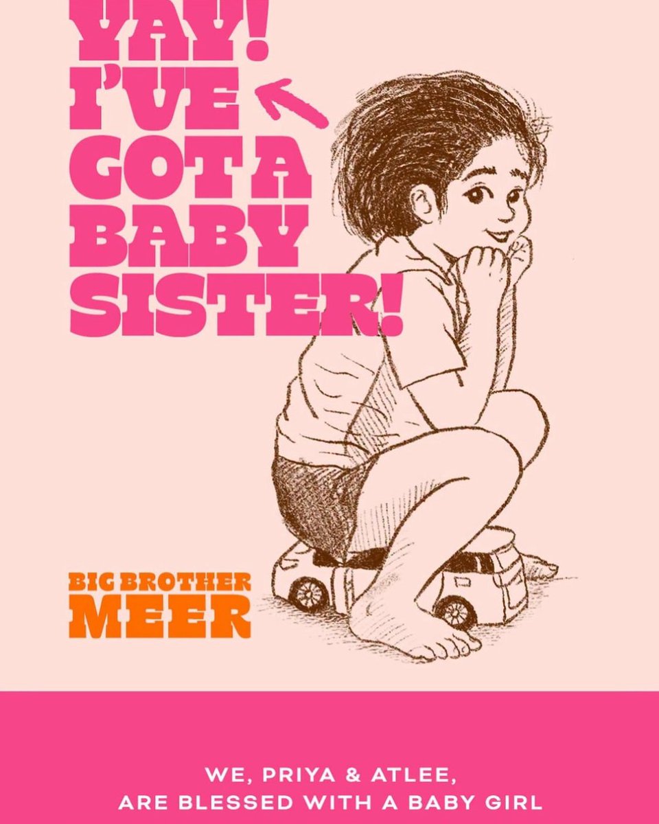 ZoomTV's tweet image. Atlee and his wife Priya Atlee have welcomed a baby girl. The couple shared the news on social media and expressed their happiness as they begin this new chapter.

The two are already parents to a son, and this marks another special moment for their family.

#zoomtvtrends #atlee