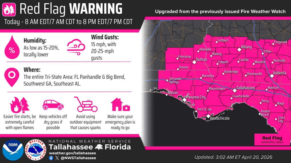 NWS Tallahassee tweet media