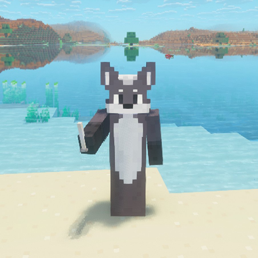 ElPool__'s tweet photo. Habemus Skin de MC 🗣️🔥
Con colilla incluida ⚫🦊⚪

Quedó espectacular <33
Por el gran @F0X_VT 🦾🦊
[Hace comisiones, por cierto🎨] https://t.co/k5f802zZCv