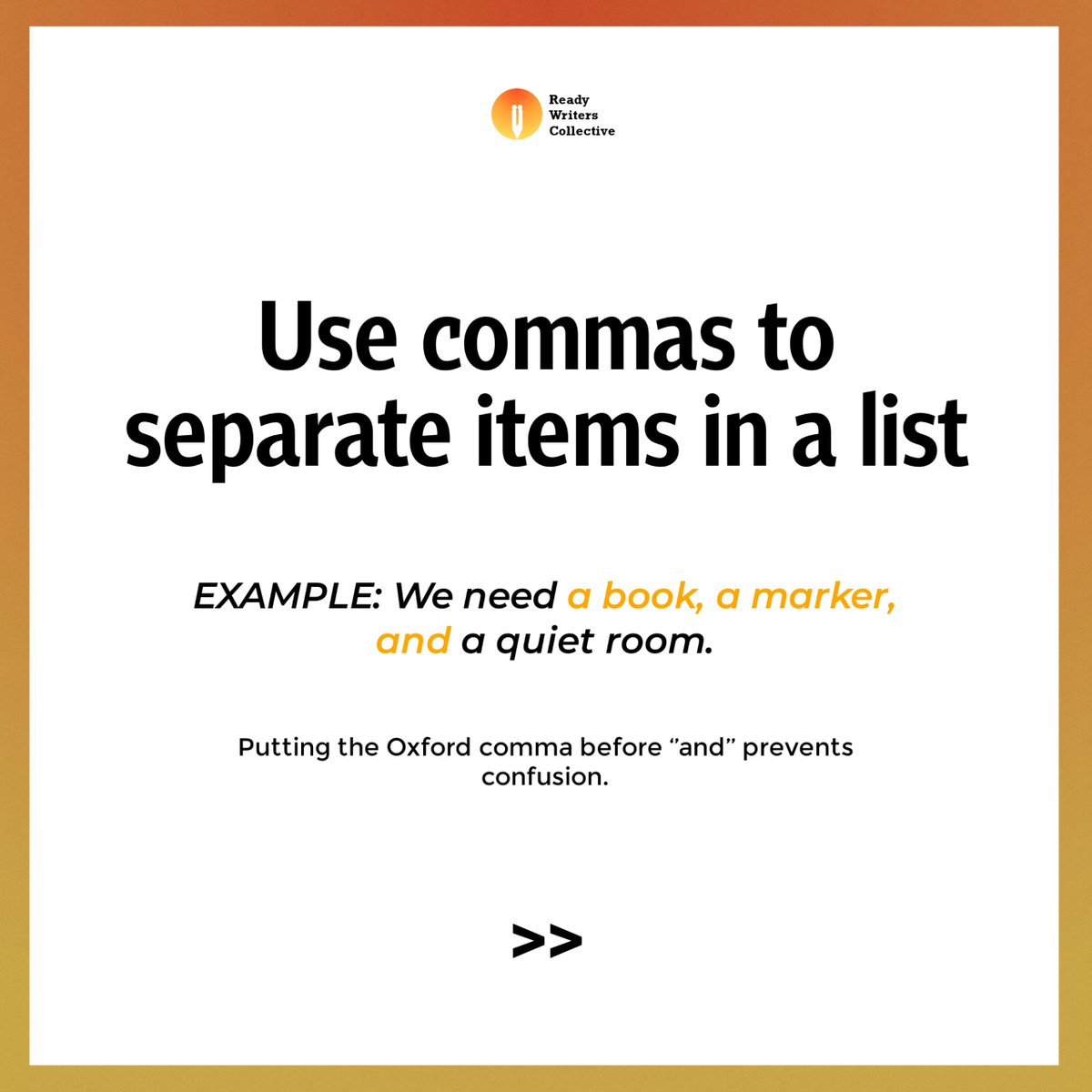readywriters1's tweet photo. Have you been using the comma right? https://t.co/hrTnS0Kqer