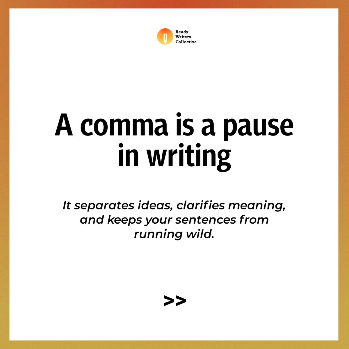 readywriters1's tweet photo. Have you been using the comma right? https://t.co/hrTnS0Kqer