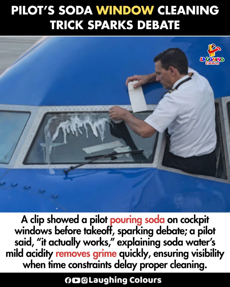 LaughingColours's tweet image. Pilot soda trick goes viral ✈️

#Aviation #ViralVideo #LifeHack #Debate