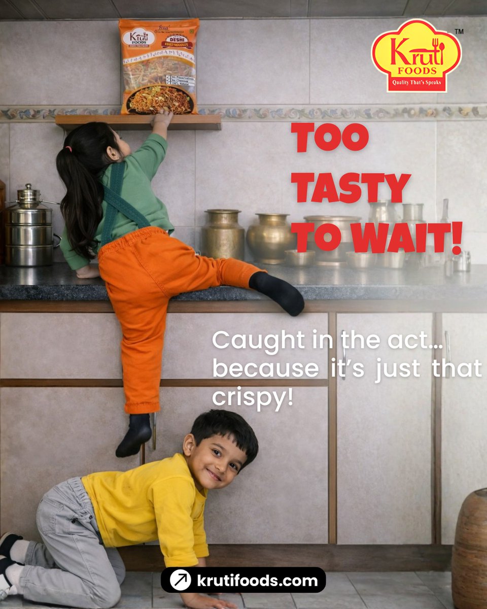 kruti_foods's tweet image. Too tasty to resist… even when you’re caught red-handed! 😋🔥
Crispy cravings don’t wait—why should you?

#snacktime #crispycravings #tastybites #foodlove #crunchy #foodie #instafood #yummy #snackattack #desisnacks #foods