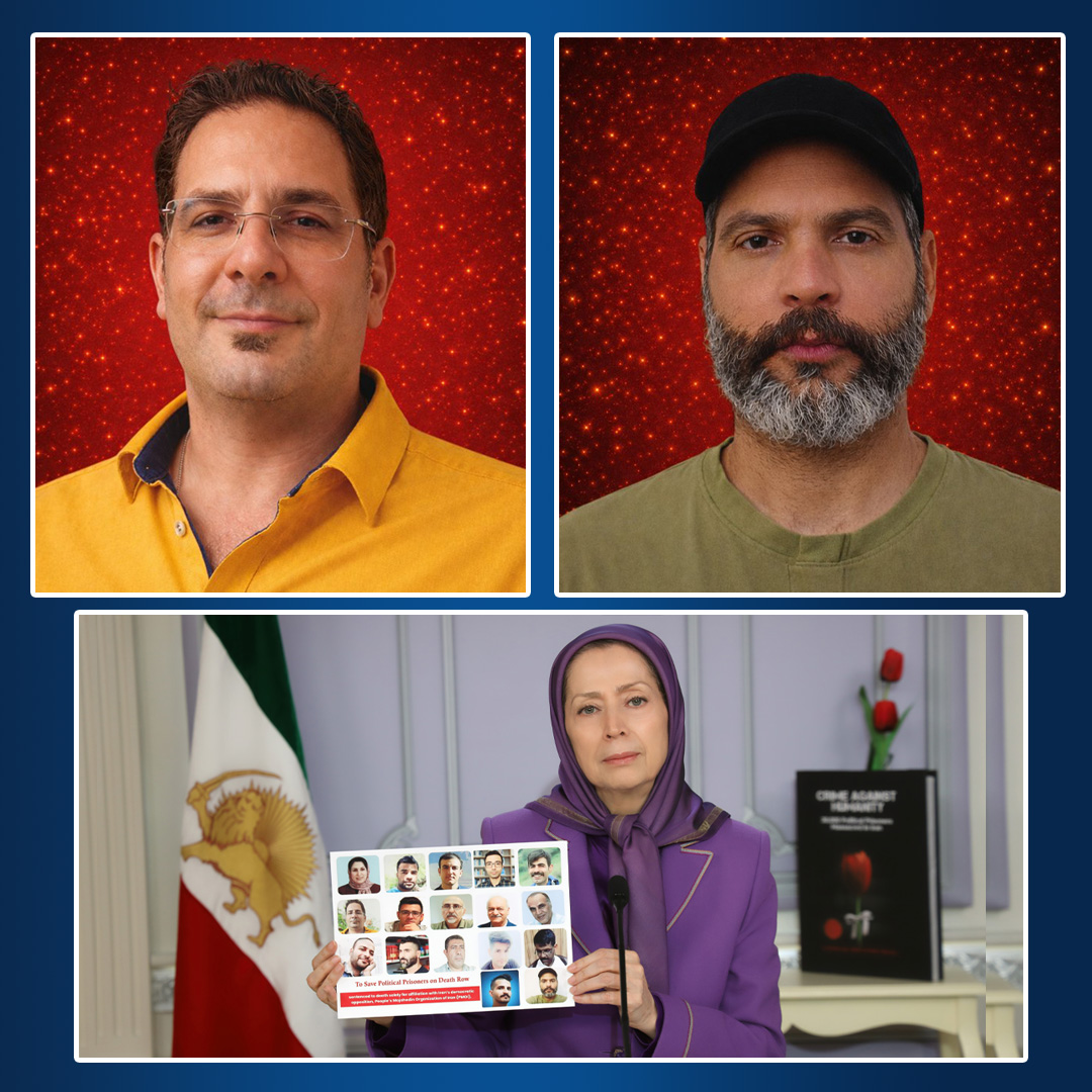 Maryam_Rajavi's tweet photo. At dawn this morning, Hamed Validi and Nima Masoom Shahi, were executed in Karaj Central Prison by the clerical regime ruling Iran. The two members of the People’s Mojahedin Organization of Iran (PMOI/MEK) join a growing number of heroic members executed this month under the rule of religious dictatorship.

Salute to  Hamed and Nima, who stood by their convictions and their people to the very end. Their only “crime” was their commitment to freedom and the liberation of their people.

Just as the Shah could not save his rule through repression and bloodshed, the criminal mullahs cannot escape the rising anger of the people of Iran and the determination of the rebellious youth.

We call on the United Nations, the European Union, their member states, and all human rights organizations to strongly condemn these executions and take urgent action to halt the wave of executions and secure the release of political prisoners.
#StopExecutionsInIran