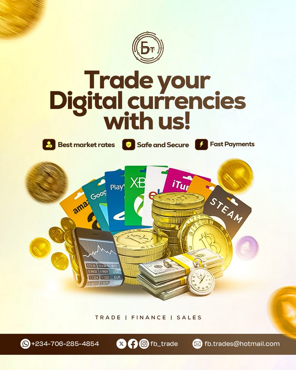 fbtrade_'s tweet photo. It’s a new week fam 🫡

Bills? Sort am.  
Emergency? Sort am.  
Want to bag more crypto? Sort am too.

Buy &amp; sell crypto safely with FB Trade. Fast payment, trusted service.

You know what to do 👉 Send a DM 📥

#FBTrade #CryptoExchange #NewWeek #WeMove https://t.co/AsF9HDKsqB