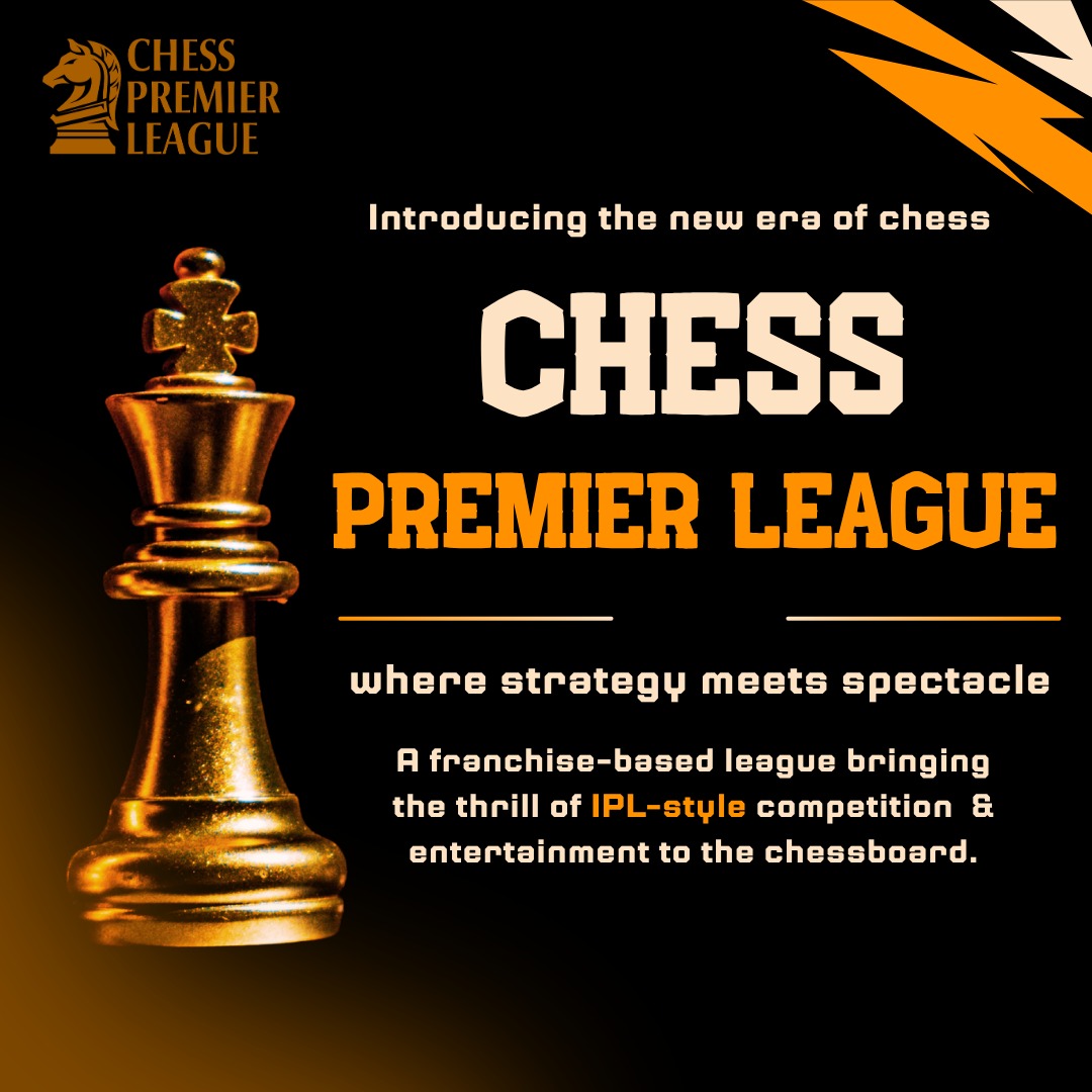 CPL_Official_'s tweet photo. Chess Premier League — where strategy meets spectacle.
A franchise-based showdown bringing IPL-style excitement, competition and entertainment to the chessboard. Get ready for mind battles like never before!

#ChessPremierLeague #NewEraOfChess #MindSports #ChessTournament #CPL https://t.co/5vQHk2766p