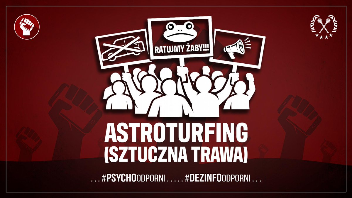 SztabGenWP's tweet photo. SZTUCZNA TRAWA
#PsychoOdporni to #DezinfoOdporni #WalkaKognitywna
„AstroTurf” to popularna nazwa sztucznej trawy.
„Astroturfing” to także termin, którym określa się metodę manipulacji społecznej i oznacza pozornie oddolną, sztuczną inicjatywę. W marketingu, polityce i mediach społecznościowych, opisuje się tę praktykę, jako tworzenie fałszywego wrażenia oddolnego poparcia dla jakiejś idei, produktu lub inicjatywy, podczas gdy w rzeczywistości poparcie jest planowane i sztucznie organizowane.
Celem jest wpływanie na opinię publiczną, manipulacja polityką, promocja produktu lub dyskredytowanie przeciwników. W obszarze burzenia bezpieczeństwa państwa, wykorzystuje się sztuczne manifestacje, ataki demonstrantów, blokady do zmiany tras przejazdów transportów wojskowych. Manifestujący często nie znają prawdziwego celu wyjścia na ulice, lub cel jest inny niż podany w grupach zwołujących manifestacje.
Przykład:
➡️ fałszywą akcją w Internecie zwołano osoby z wrażliwością ekologiczną w celu ochrony rzadkiej żaby, a w rzeczywistości wrogie służby wymusiły zmianę tras przejazdu pojazdów wojskowych.
Jak nie ulec i rozpoznawać „astroturfing”:
➡️ w mediach społecznościowych zwracaj uwagę na zalew jednorodnych komentarzy nawołujących do demonstracji;
➡️ zwracaj uwagę na język używany w kanałach komunikacji – komentarze i opinie brzmią bardzo podobnie lub są wręcz kopiowane;
➡️ ten sam zwrot lub hasło pojawia się w wielu miejscach;
➡️ profile publikujące opinie lub komentarze są nowo założone i nie mają historii aktywności, profile mogą być „botami” lub fikcyjnymi kontami;
➡️ nagle „setki osób” w krótkim czasie zaczynają chwalić produkt lub ideę;
➡️ brak organicznej ewolucji dyskusji – wsparcie pojawia się „z niczego”.
Jeśli widzisz nagłą falę entuzjazmu w Internecie, sprawdź różnorodność źródeł, konta i inne platformy informacyjne – prawdziwe wsparcie zazwyczaj jest bardziej rozproszone i naturalne.
@MON_GOV_PL @DGeneralneRSZ @Polska_Zbrojna