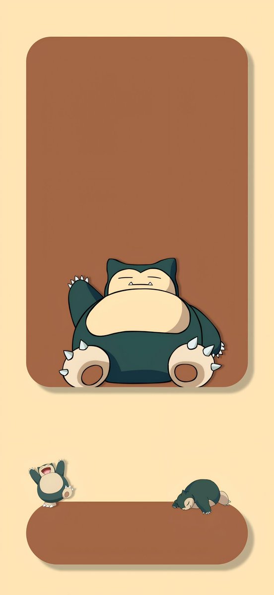 ioswallpaperx's tweet photo. Snorlax 4K minimal wallpaper. https://t.co/VsdZ9NwmPX