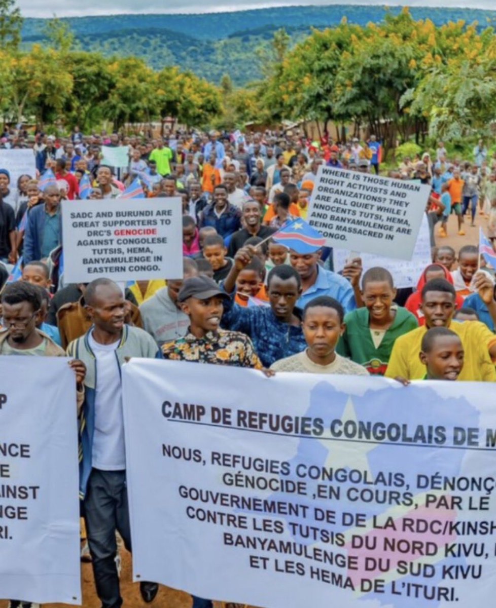 InnocentNtezi1's tweet photo. We urgently call on the media, decision-makers, and all people of conscience to stand in solidarity with the Tutsi-Banyamulenge community. 

Join Banyamulenge refugees in #Nairobi today in protest—raise your voice, demand action, and help bring global attention to the ongoing genocide, including horrific acts such as cannibalism, targeting the Tutsi Banyamulenge and Hema communities. 
Silence is not an option. @WilliamsRuto @US_SrAdvisorAF @whrw_ @UN_HRC