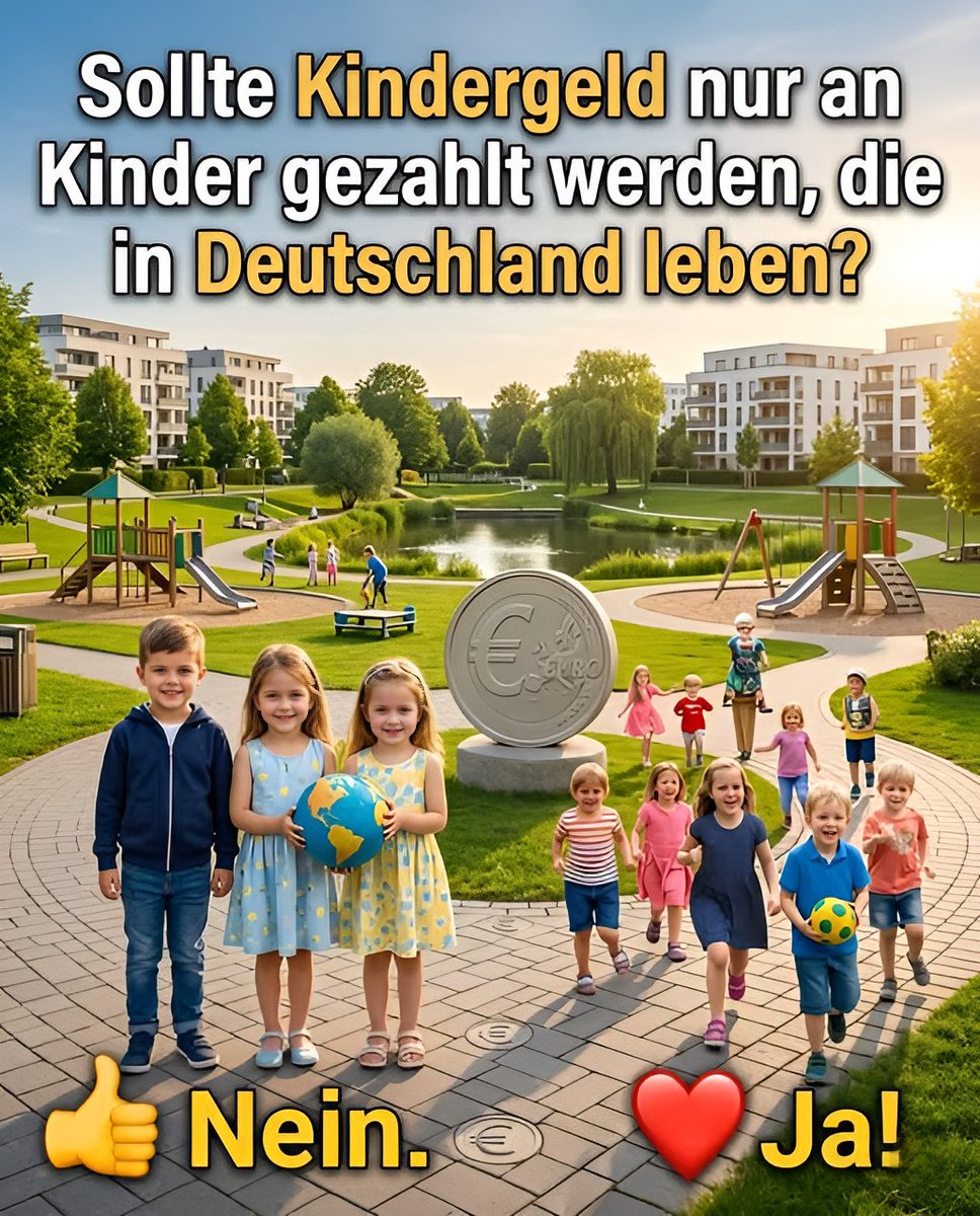 Sollte Kindergeld nur fließen, wenn Kinder in Deutschland leben – für die einen ist es eine Frage der Fairness und der Lebenshaltungskosten, für andere ein Gebot der Solidarität mit allen Beitragszahlern, ein komplexes Thema zwischen Wirtschaft und Werten – was meint ihr dazu? 💶