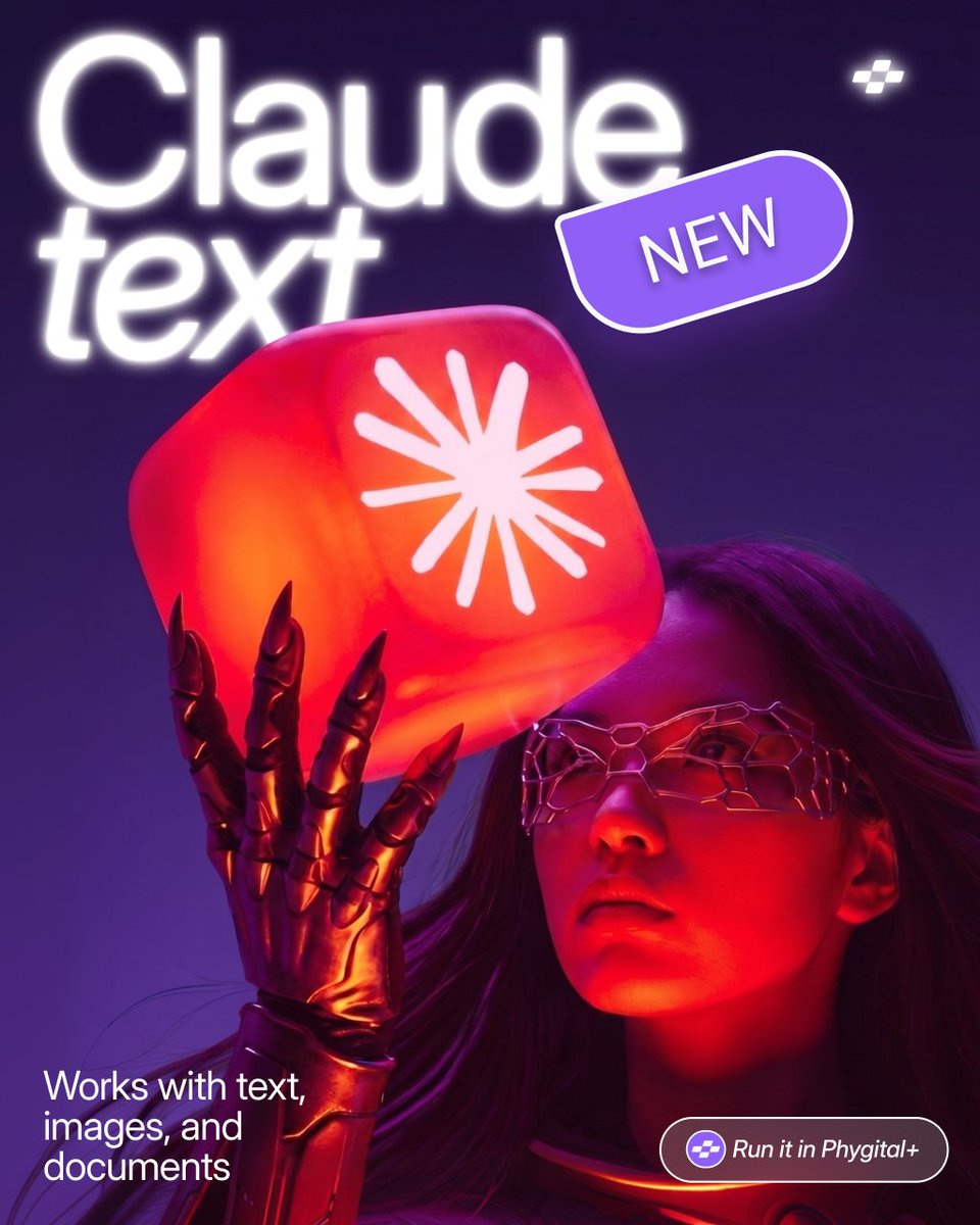 phygitalplus's tweet photo. We’ve just shipped an update in Phygital+

Claude is now inside the workflow so you can write, edit, and work with docs without leaving the pipeline.

Seedance 2.0 is also live. Better consistency, motion. You can now connect all the models into one pipeline. https://t.co/a9L3ywdfcg