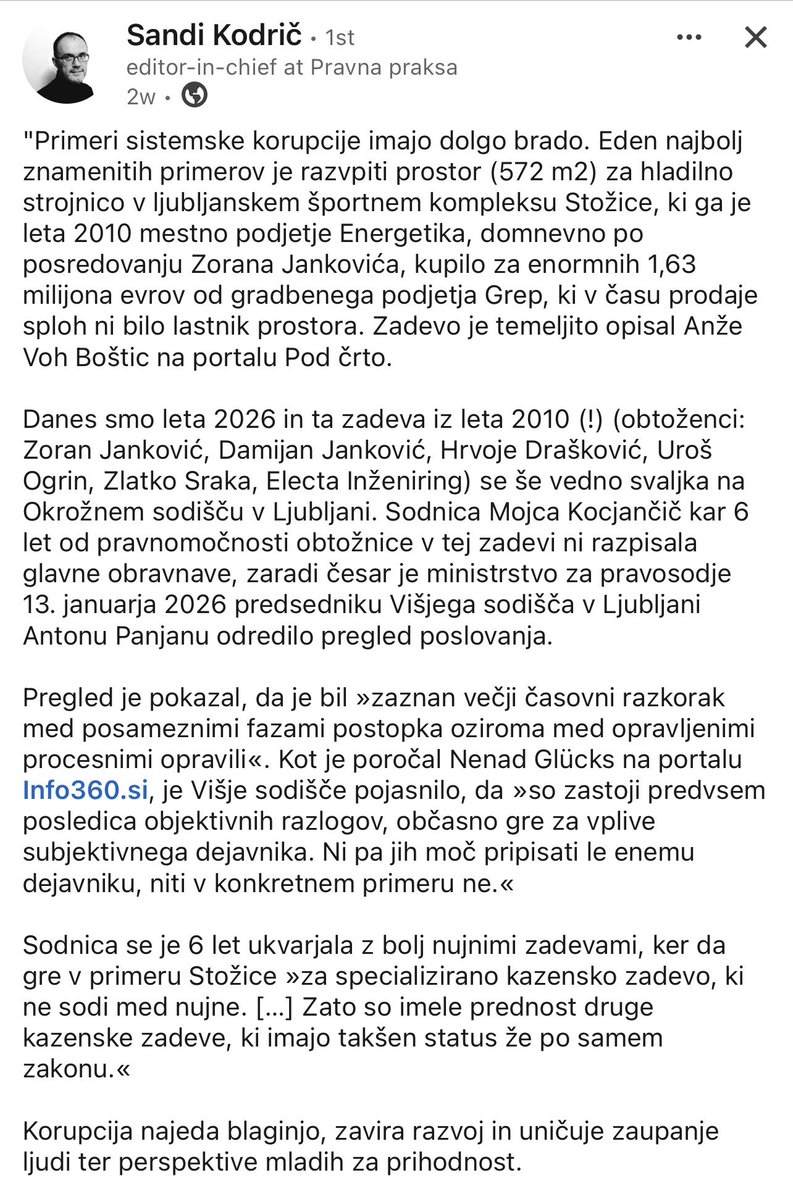 Slovensko sodstvo je greznica