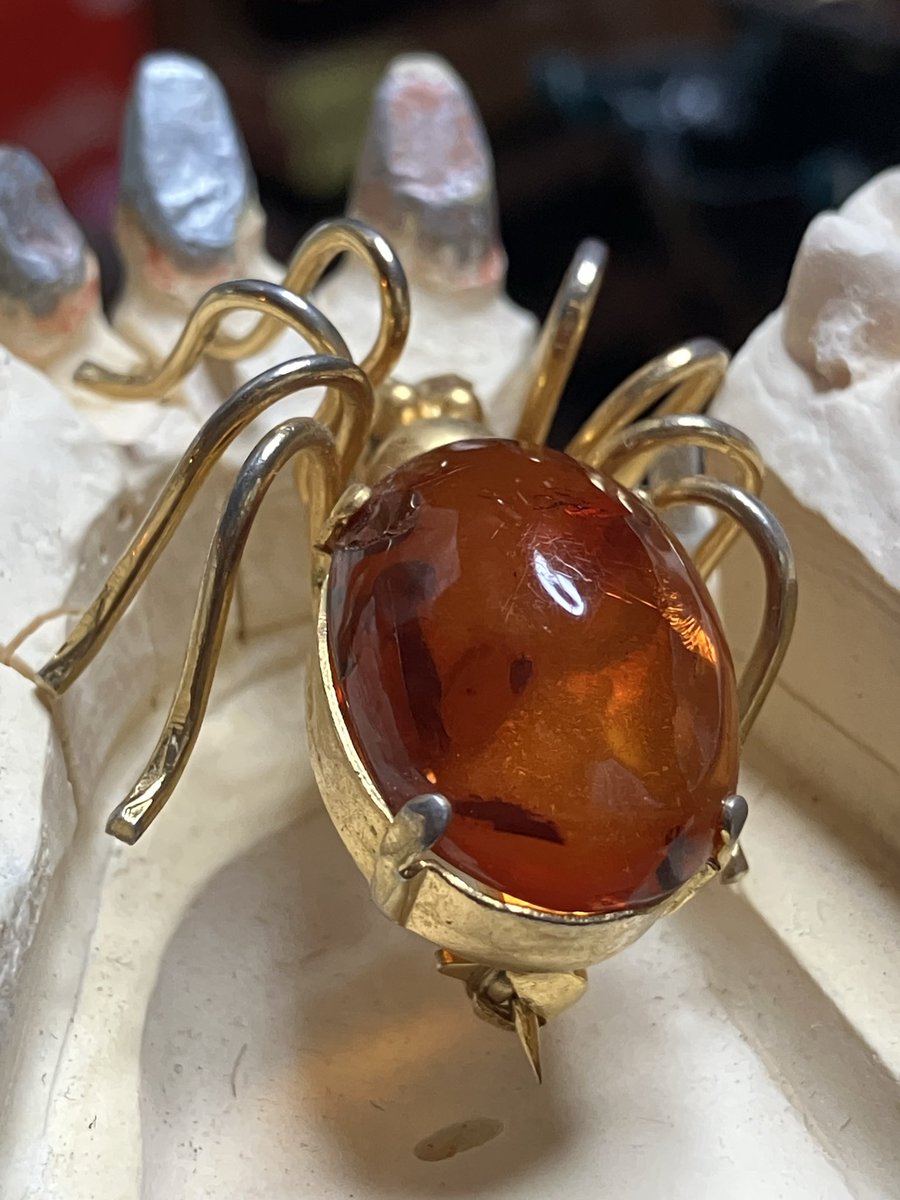 hakuchuum_osaka's tweet image. ブローチ
蜘蛛のブローチです。
3.5cm
5000円です。
通販ご希望の方はDMください。

#蜘蛛
#spider