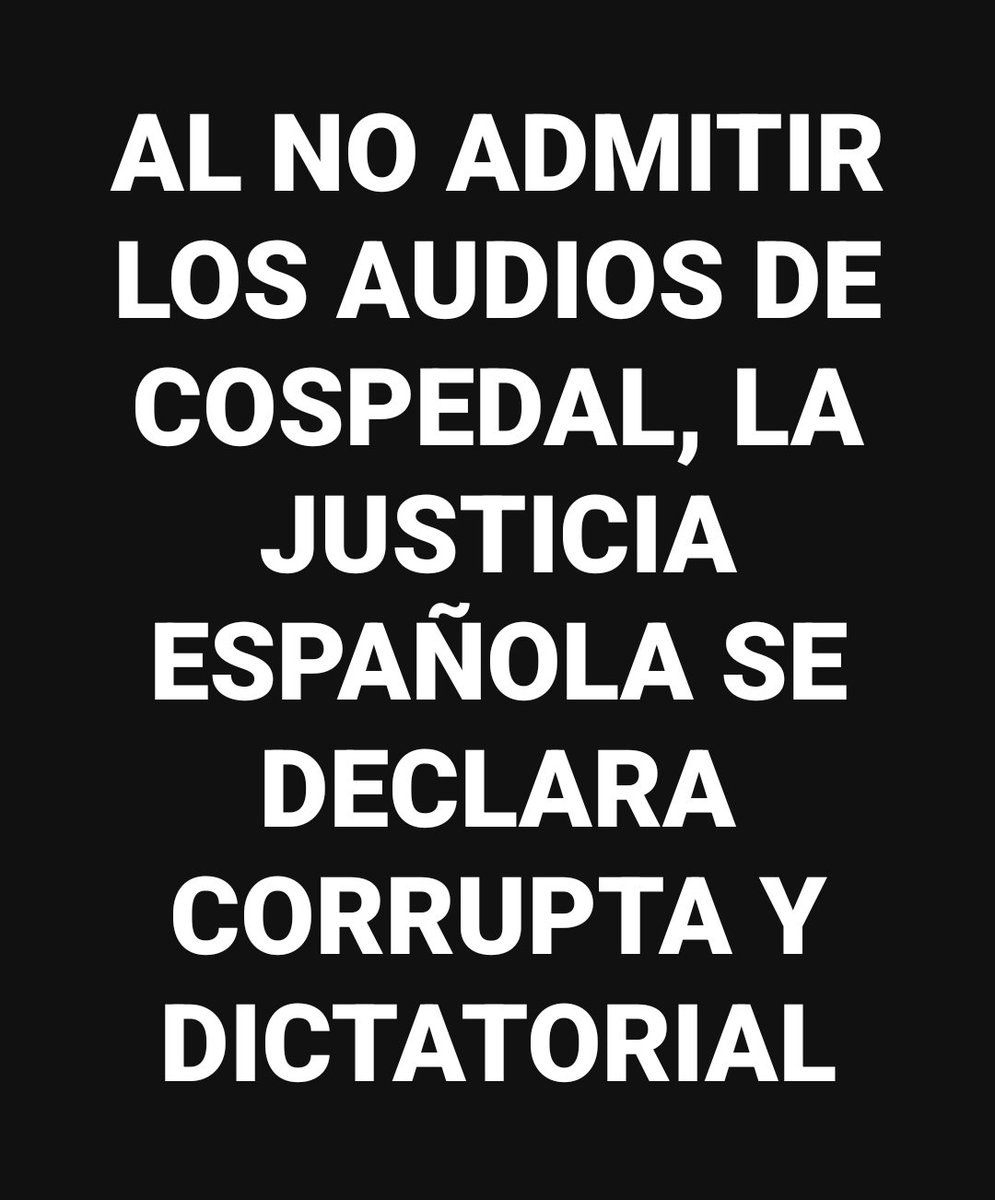 La justicia española se declara injusta.