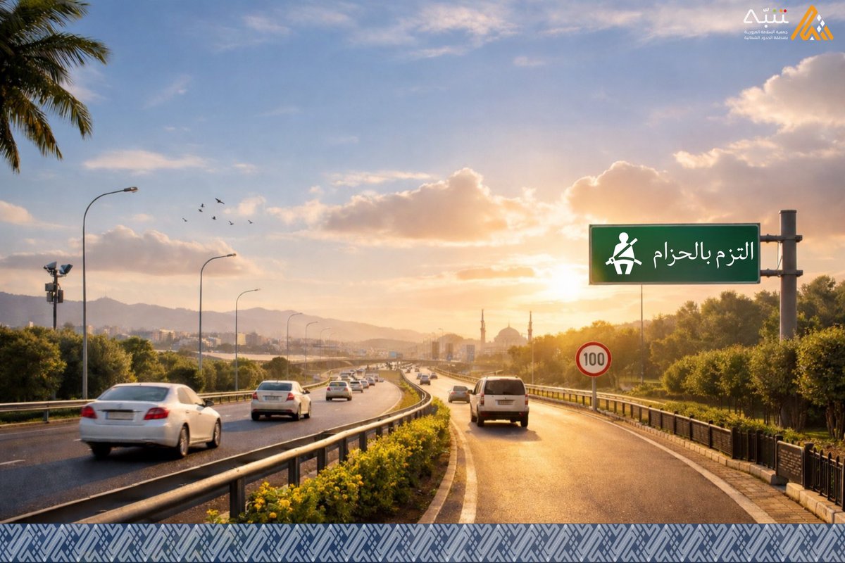 Tanbbah's tweet photo. رؤية الجمعية : "طرقات آمنه … حياة مطمئنة"
#تنبه #السلامة_المرورية #الحدود_الشمالية https://t.co/OVg4vkwwyT