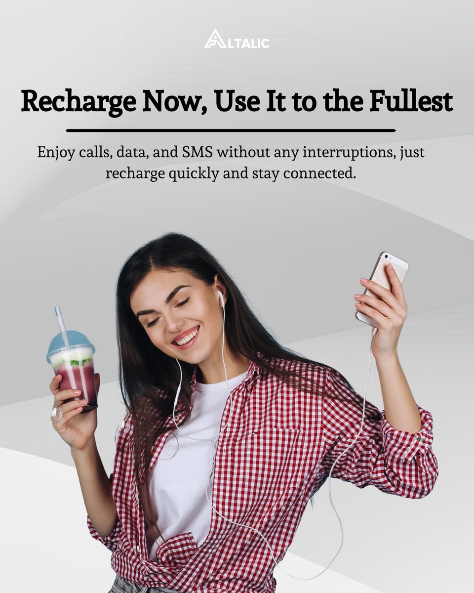 Altalic_'s tweet image. Recharge now and use it to the fullest 📱✨
Enjoy uninterrupted calls, data, and SMS—fast recharge, zero hassle, full connectivity!

#MobileRecharge #StayConnected #FastRecharge #InstantRecharge #NoInterruption #DigitalService #RechargeNow #OnlineRecharge #EasyRecharge