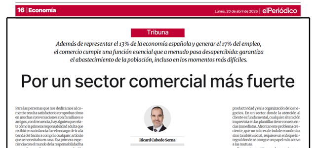 ASEDAS_ORG's tweet photo. Sector comercio: Motor invisible 📈

Ricard Cabedo (C4 @CEOE_ES) analiza en @elperiodico  su impacto.

🏗️ Genera el 17% del empleo en España. 

📉 Retos: Excesiva regulación y falta de relevo. 

🤝 Cita: 29/04 en Toledo, 6º Encuentro de Comercio.

Más➡️https://t.co/U6j3CiIRvf https://t.co/s2cPhnAuQk