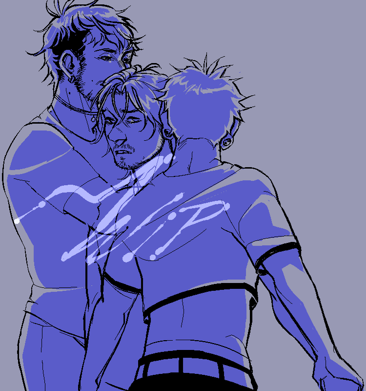 [ oc: milo &amp; benji (@/lowlifesymptoms) and ronin (mine) ]
ooouuhh