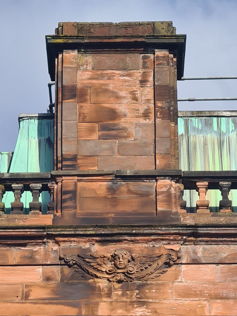 is_glasgow's tweet image. Love the additon of this putto at the base of a chimney stack on the 1913 Glasgow and West of Scotland College of Domestic Science, AKA, The Dough School. 

Cont./

#glasgow #sculpture #putti #architecture #architecturephotography