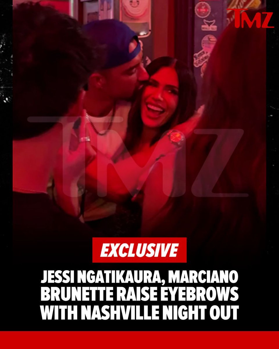 TMZ's tweet image. Looks like sparks might be flying between Marciano Brunette and Jessi Ngatikaura … ’cause the two were getting real comfortable during a night out in Nashville.

Read more: buff.ly/5F6xfcq