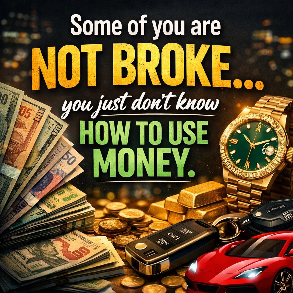 Lilportrait's tweet image. Some of you are not broke… you just don’t know how to use money.” 
True or false. #money